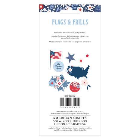 American Crafts Flags and Frills Sticker Puffy Icons (34030317) (OUTLET) American Crafts Flags and Frills Sticker Puffy Icons (34030317) (OUTLET)