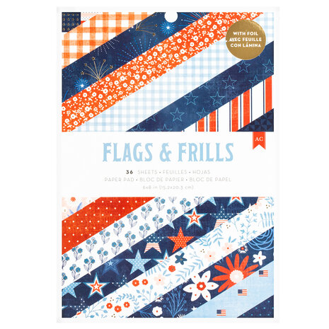 American Crafts Flags and Frills 6x8 Inch Paper Pad (34030312) (OUTLET)
