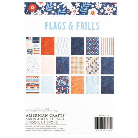 American Crafts Flags and Frills 6x8 Inch Paper Pad (34030312) (OUTLET)