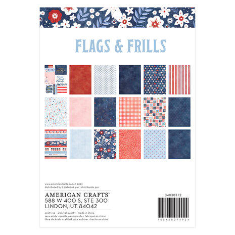 American Crafts Flags and Frills 6x8 Inch Paper Pad (34030312) (OUTLET)