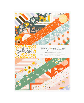 American Crafts Pebbles Sunny Bloom 6x8 Inch Paper Pad (34030119) (OUTLET)