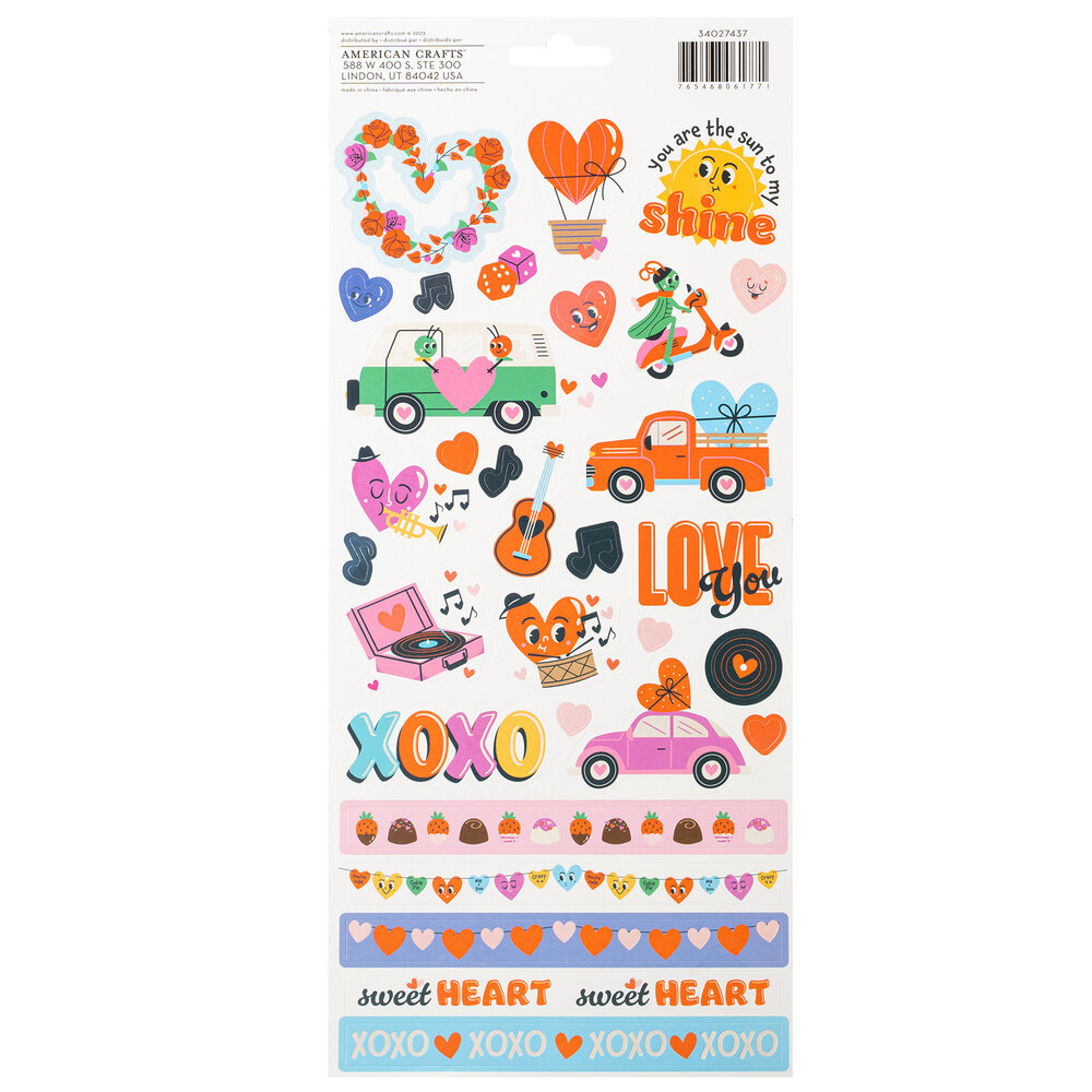 American Crafts Cutie Pie Stickers (89pcs) (34027437) (OUTLET)