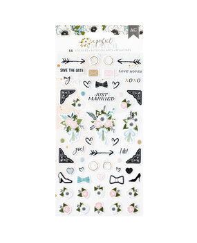 American Crafts A Perfect Match Stickers Puffy Icons (55pcs) (34025963) (OUTLET)