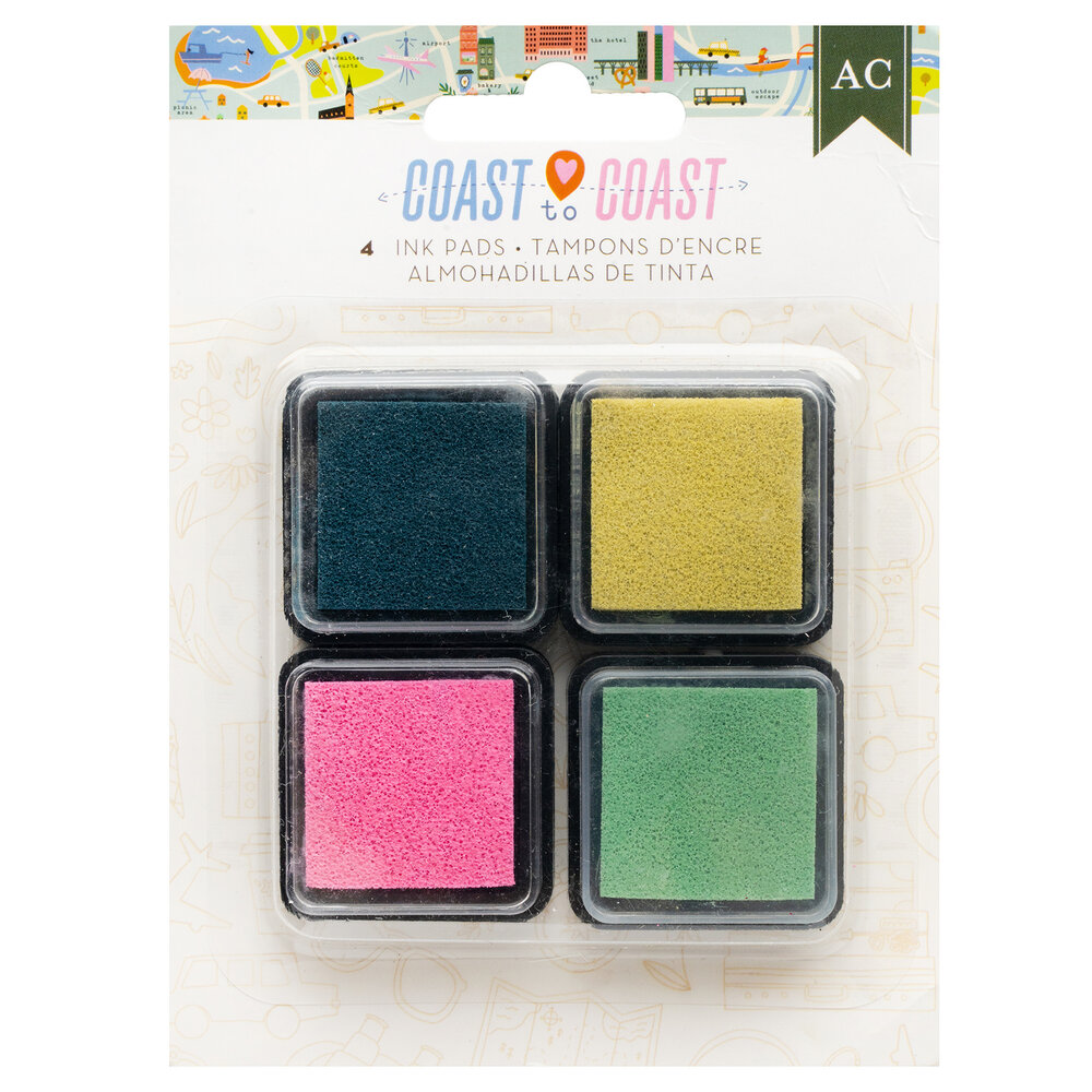 American Crafts Coast-to-Coast Ink Pads (4pcs) (34025941) (OUTLET)