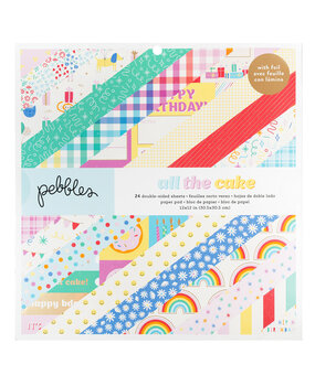American Crafts Pebbles All The Cake 12x12 Inch Paper Pad (34024784) (OUTLET)