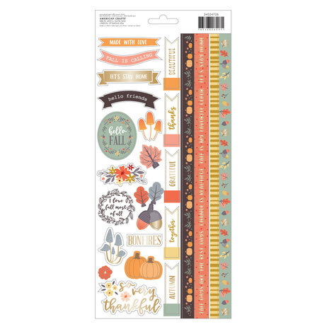 American Crafts Farmstead Harvest Gold Foil Stickers (77pcs) (34024726) (OUTLET)