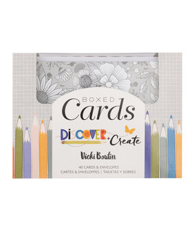 American Crafts Vicki Boutin Discover + Create Boxed Cards (80pcs) (34022161) (OUTLET)
