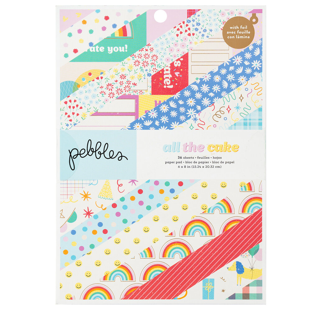 American Crafts Pebbles All The Cake 6x8 Inch Paper Pad (34022076) (OUTLET)