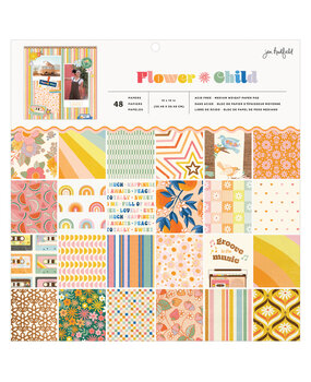 American Crafts Jen Hadfield Flower Child 12x12 Inch Paper Pad (34014146) (OUTLET)