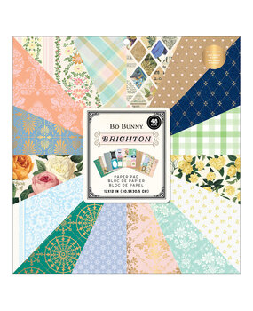 American Crafts Bo Bunny Brighton 12x12 Inch Paper Pad (34013989) (OUTLET)