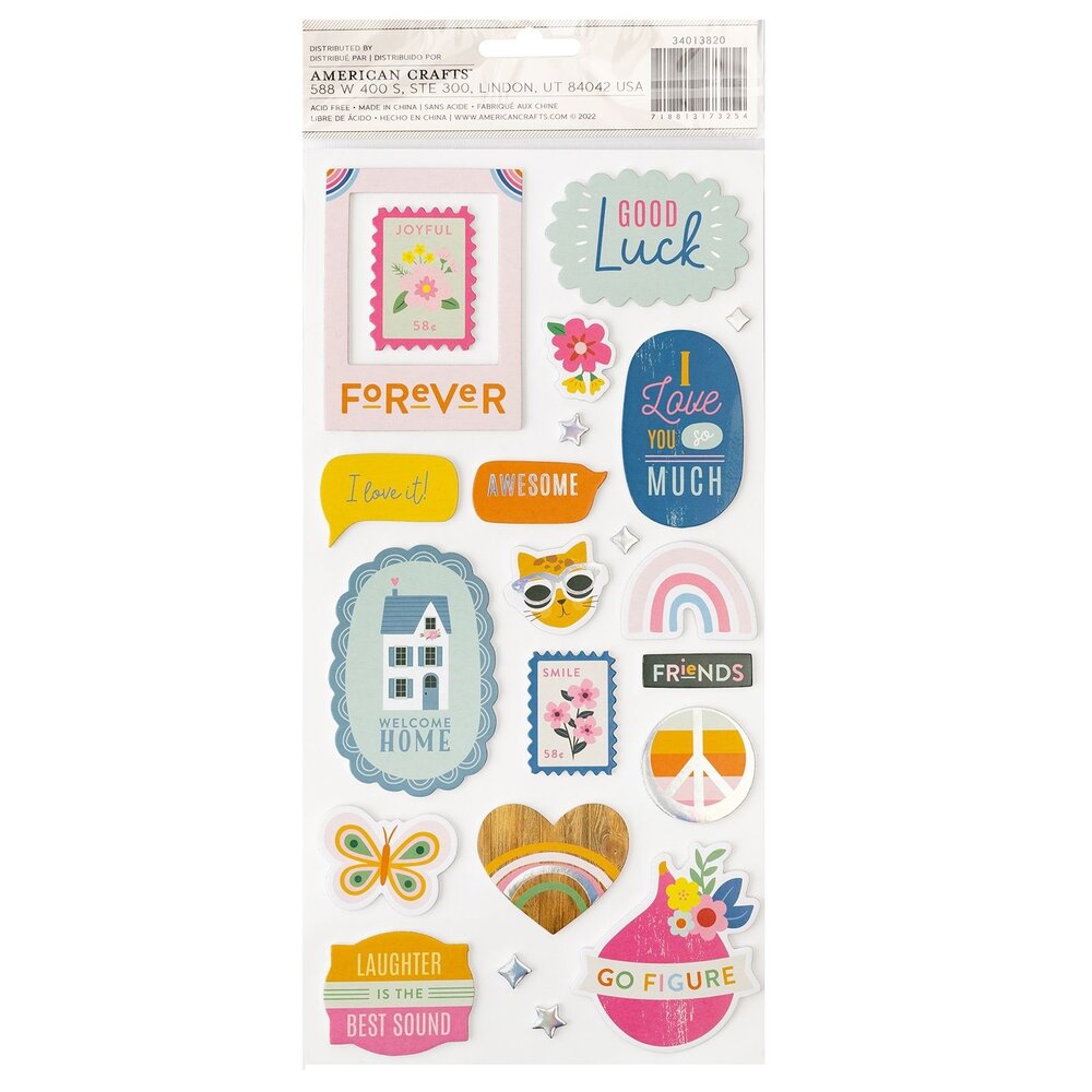 American Crafts Thickers Stardust Happy at Home (47pcs) (34013820) (OUTLET) American Crafts Thickers Stardust Happy at Home (47pcs) (34013820) (OUTLET)