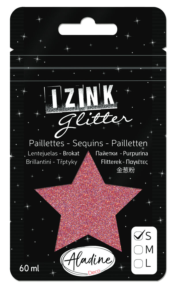 Aladine Izink Glitter Rose Fonce (S/60ml) (80987) (OUTLET)