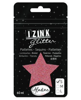 Aladine Izink Glitter Rose Fonce (S/60ml) (80987) (OUTLET)