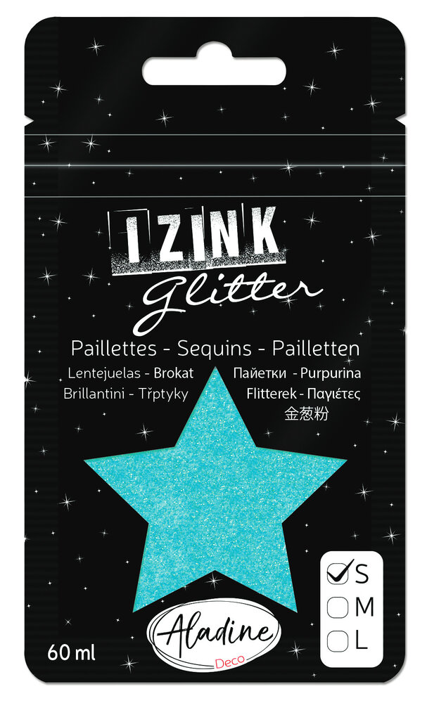 Aladine Izink Glitter Bleu Clair (S/60ml) (80983) (OUTLET)