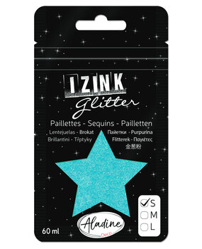 Aladine Izink Glitter Bleu Clair (S/60ml) (80983) (OUTLET)