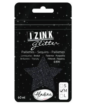 Aladine Izink Glitter Noir 1 (M/60ml) (80969) (OUTLET)