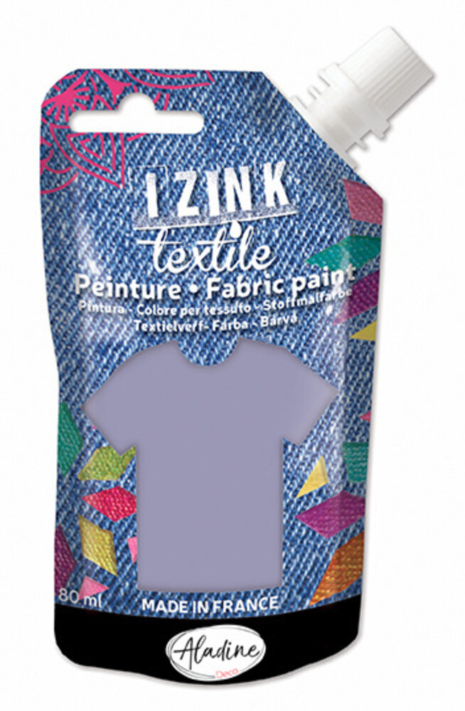 Aladine Izink Textile Gris Fonce Flanelle Fabric Paint (80ml) (80733) (OUTLET)