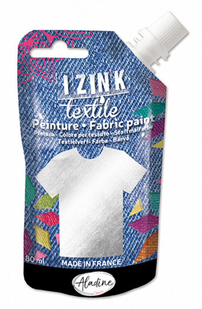 Aladine Izink Textile Argent Silver Fabric Paint (80ml) (80732) (OUTLET) Aladine Izink Textile Argent Silver Fabric Paint (80ml) (80732) (OUTLET)
