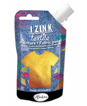 Aladine Izink Textile Or Gold Fabric Paint (80ml) (80731) (OUTLET)