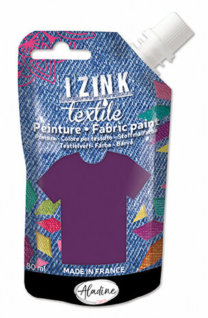 Aladine Izink Textile Violet Cachemire Fabric Paint (80ml) (80724) (OUTLET)