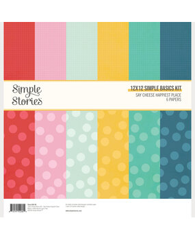 Simple Stories PRE-ORDER Say Cheese Happiest Place 12x12 Inch Simple Basics Kit (26216)