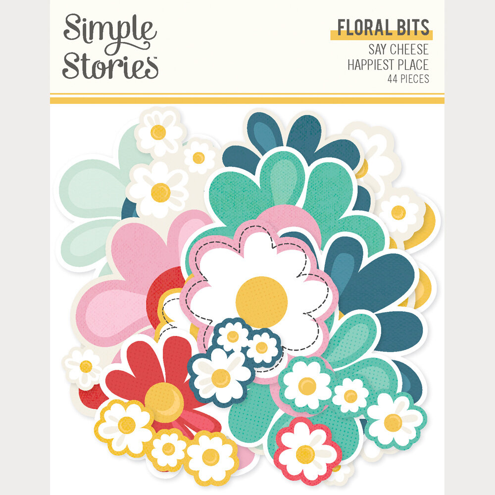 Simple Stories Say Cheese Happiest Place Floral Bits (26229)