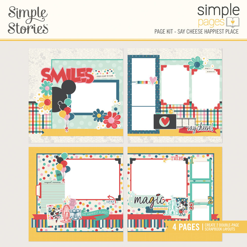 Simple Stories Say Cheese Happiest Place Simple Pages Kit (26238) Simple Stories Say Cheese Happiest Place Simple Pages Kit (26238)