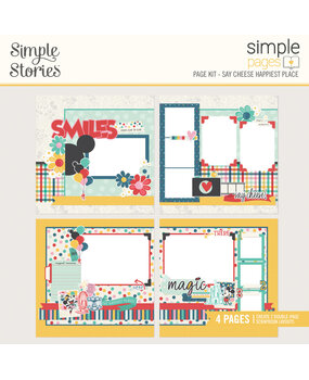 Simple Stories PRE-ORDER Say Cheese Happiest Place Simple Pages Kit (26238)
