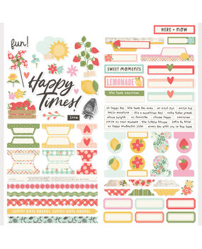 Simple Stories PRE-ORDER Pink Lemonade Cardstock Stickers Basics (26303) Simple Stories PRE-ORDER Pink Lemonade Cardstock Stickers Basics (26303)