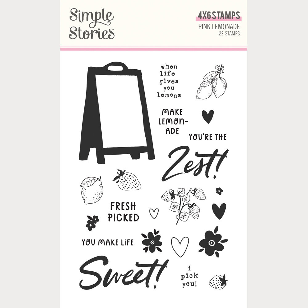 Simple Stories PRE-ORDER Pink Lemonade Stamps (26317)