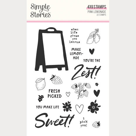 Simple Stories Pink Lemonade Stamps (26317)