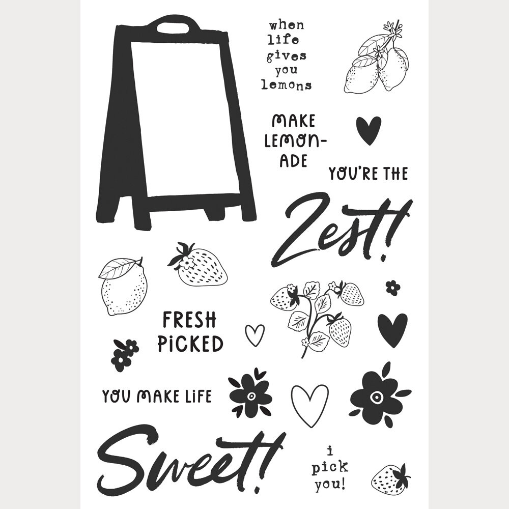 Simple Stories PRE-ORDER Pink Lemonade Stamps (26317)