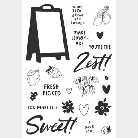 Simple Stories PRE-ORDER Pink Lemonade Stamps (26317)