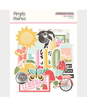 Simple Stories PRE-ORDER Pink Lemonade Chipboard Pieces (26318) Simple Stories PRE-ORDER Pink Lemonade Chipboard Pieces (26318)