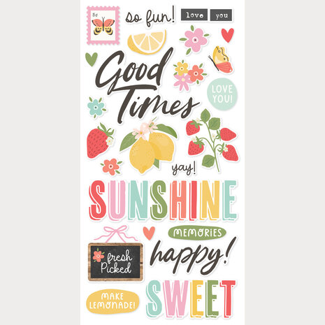 Simple Stories Pink Lemonade Foam Stickers (26322)