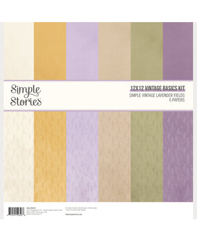Simple Stories PRE-ORDER Simple Vintage Lavender Fields 12x12 Inch Vintage Basics Kit (26416)