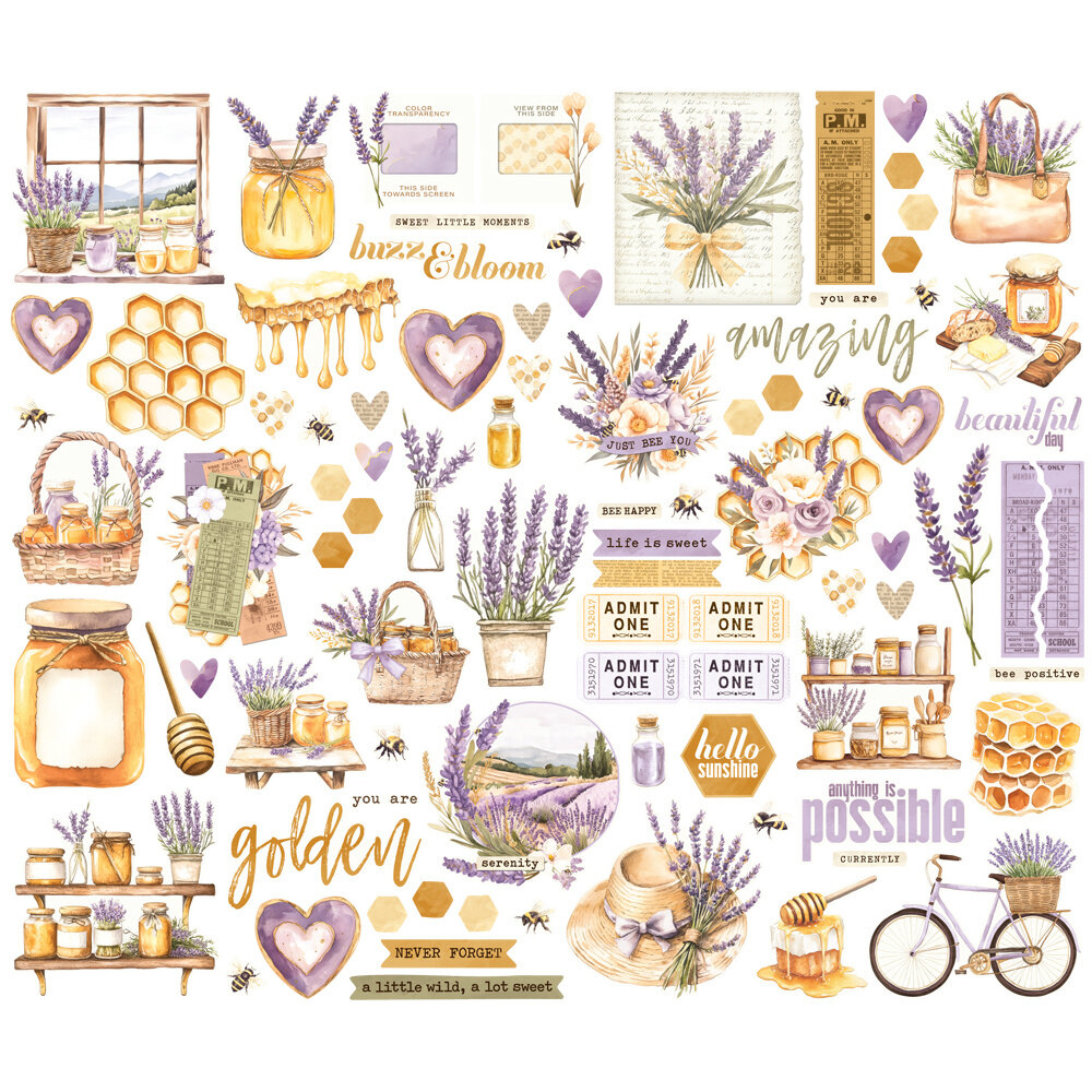 Simple Stories PRE-ORDER Simple Vintage Lavender Fields Bits & Pieces (26426)