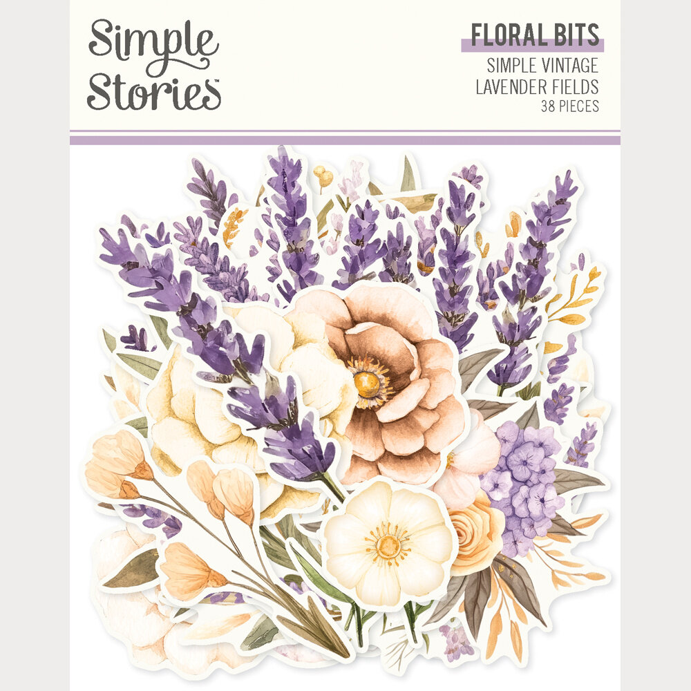Simple Stories Simple Vintage Lavender Fields Floral Bits (26427)