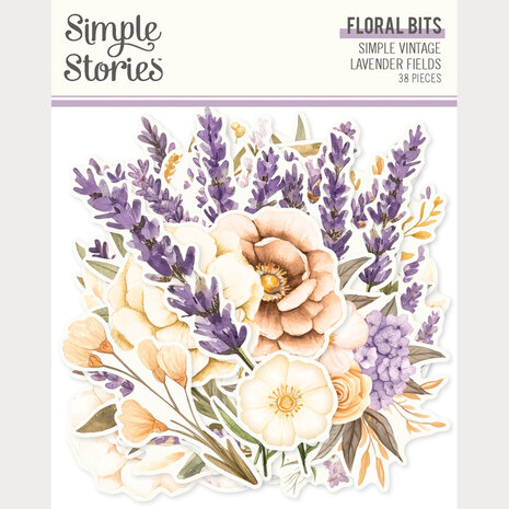 Simple Stories Simple Vintage Lavender Fields Floral Bits (26427)