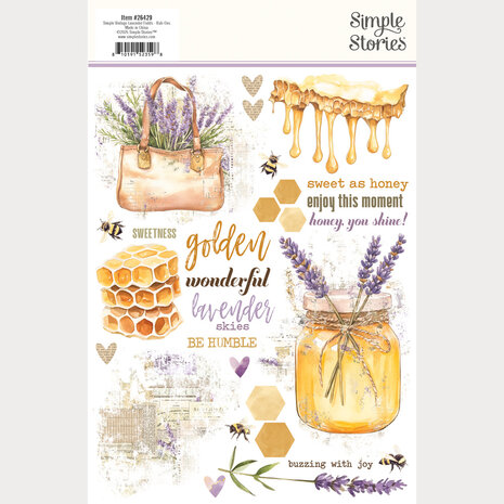 Simple Stories PRE-ORDER Simple Vintage Lavender Fields Rub Ons (26429)