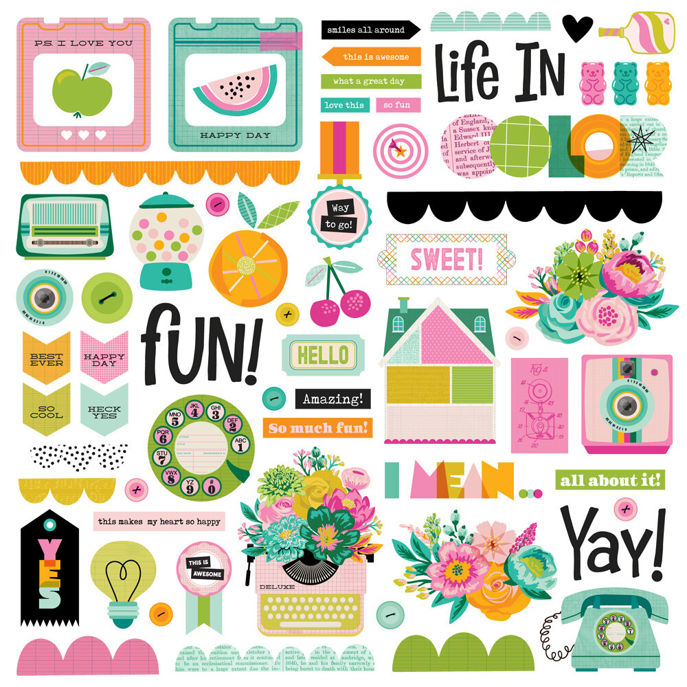 Simple Stories PRE-ORDER Color Me Happy Chipboard Pieces (26518) Simple Stories PRE-ORDER Color Me Happy Chipboard Pieces (26518)
