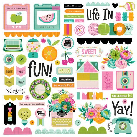 Simple Stories PRE-ORDER Color Me Happy Chipboard Pieces (26518) Simple Stories PRE-ORDER Color Me Happy Chipboard Pieces (26518)