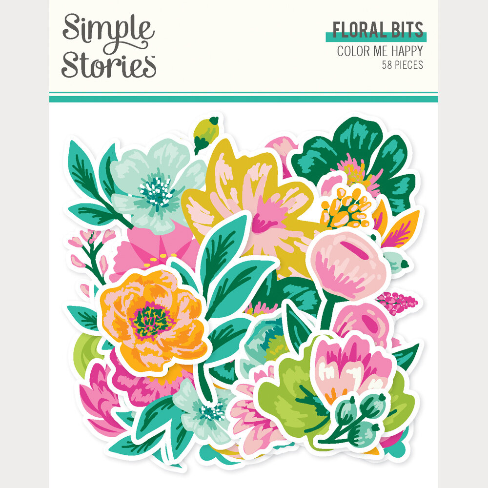 Simple Stories Color Me Happy Floral Bits (26521) Simple Stories Color Me Happy Floral Bits (26521)