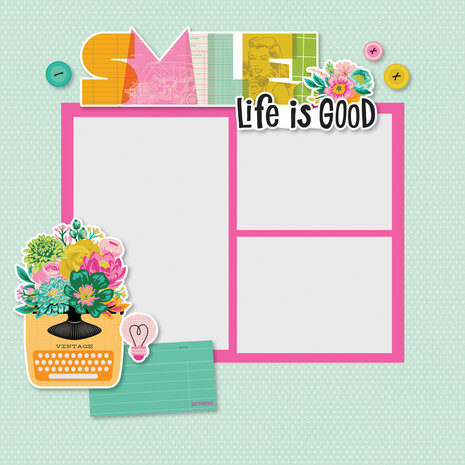 Simple Stories Color Me Happy Simple Pages Pieces (26525)