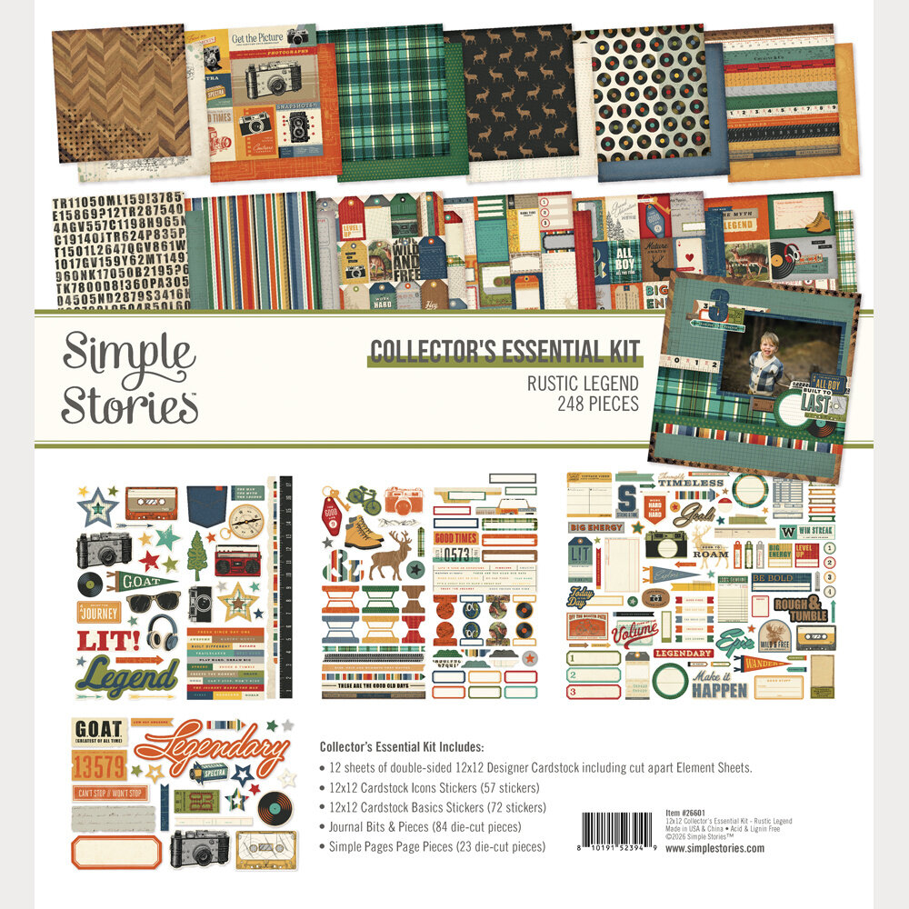 Simple Stories PRE-ORDER Rustic Legend Collector's Essential Kit (26601)