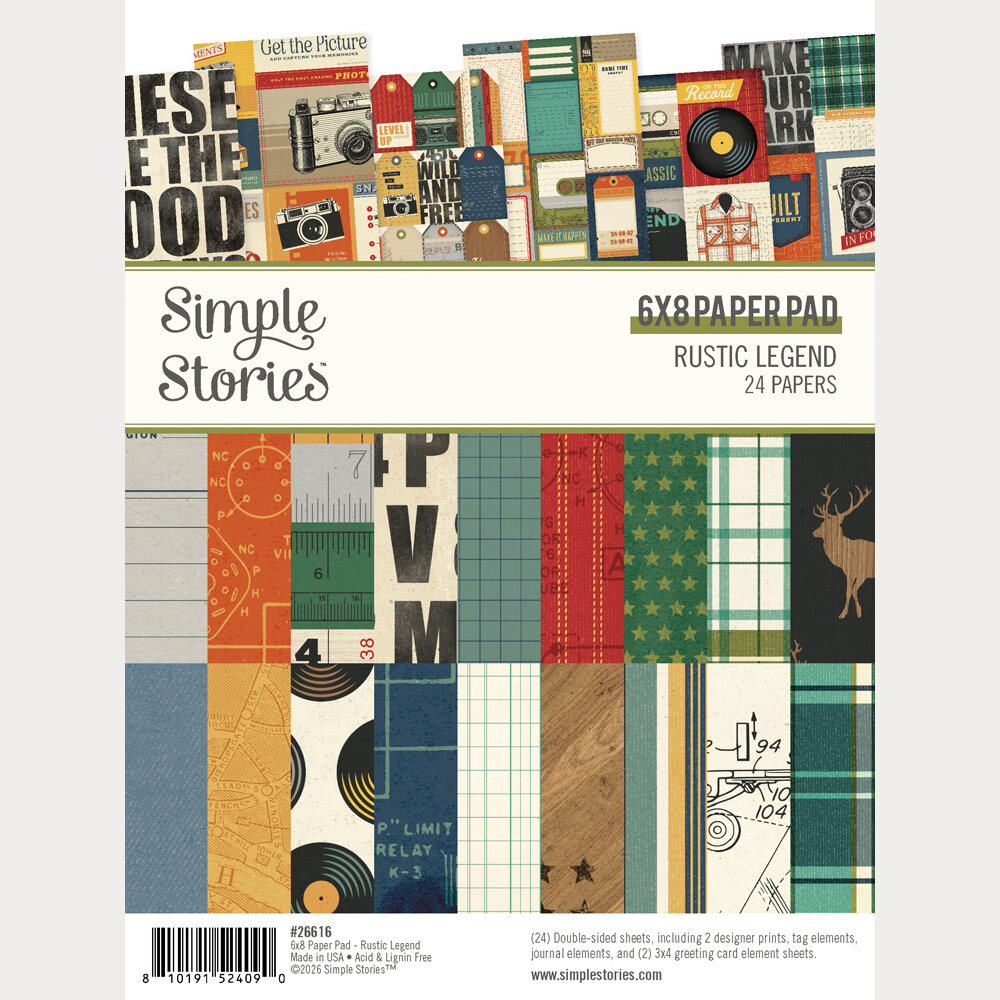 Simple Stories Rustic Legend 6x8 Inch Paper Pad (26616)