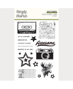 Simple Stories Rustic Legend Stamps Icons (26617)