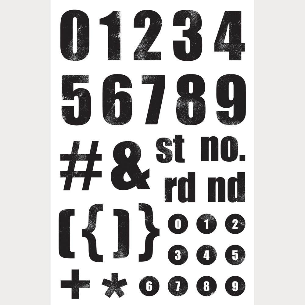 Simple Stories PRE-ORDER Rustic Legend Stamps Numbers (26627)