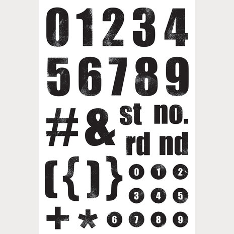 Simple Stories PRE-ORDER Rustic Legend Stamps Numbers (26627)