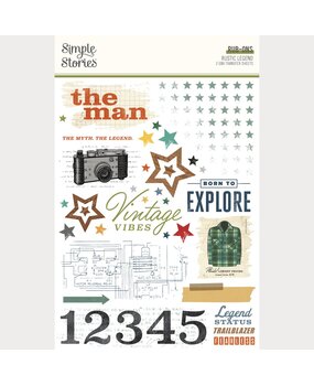 Simple Stories PRE-ORDER Rustic Legend Rub Ons (26621)